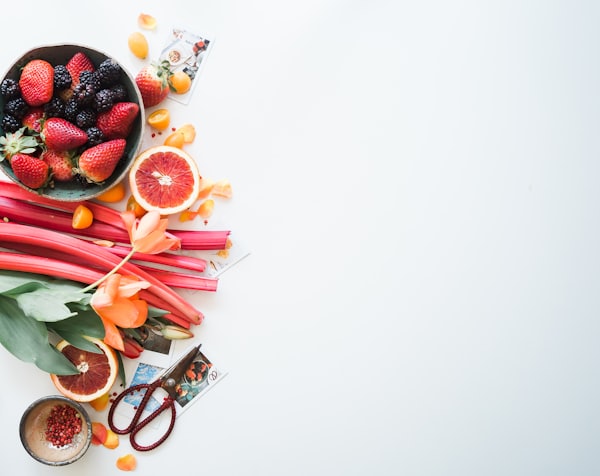 Colourful fruit arrangement
